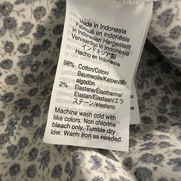 J. Crew Mercantile size 2 blue and white floral blouse - Picture 5 of 7